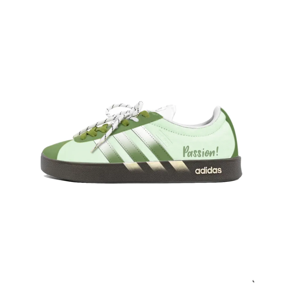 Adidas VL COURT 2.0 Suede Cushioning, Wear Resistant Low top Skateboard Shoes Unisex Pistachio Green