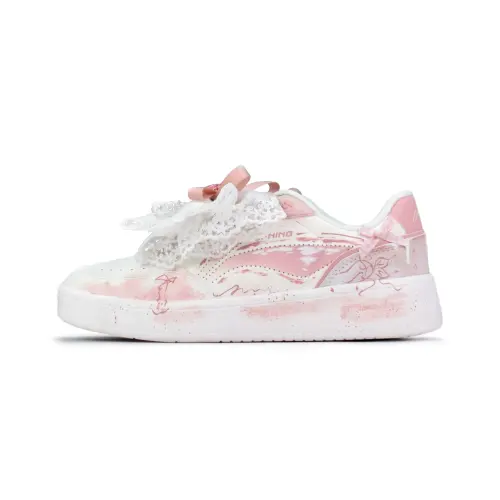 Li Ning Sourdough Synthetic Leather Slip Resistant, Abrasion Resistant, Breathable Low top Skateboard Shoes Women's