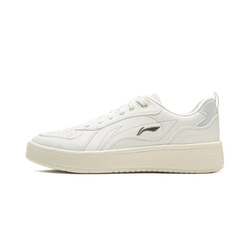 Li Ning Wheat Age Low top Skateboard Shoes Women's White Cyan