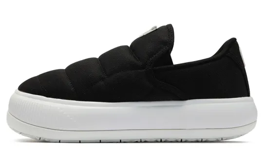 PUMA Suede Mayu Slip On Canvas 'Black White' Women's