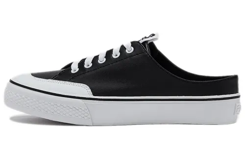 FILA Slip Resistant Cushioning Abrasion Resistant Low top Skateboard Shoes Unisex Black White