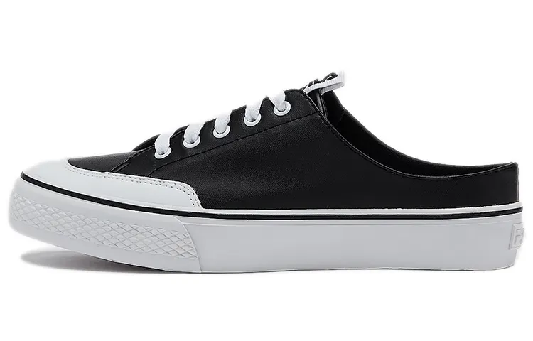 FILA Slip Resistant Cushioning Abrasion Resistant Low top Skateboard Shoes Unisex Black White