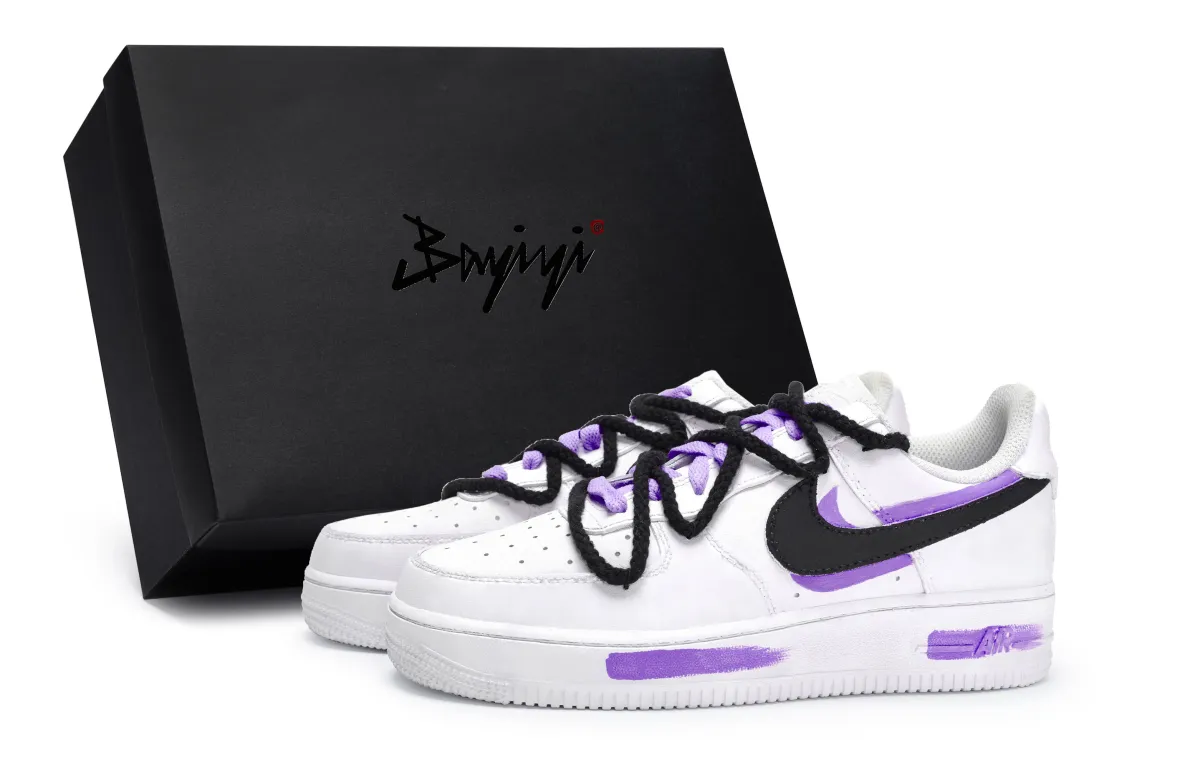 Nike Air Force 1 811 Manufacturing, Rolling Sky Purple, Special Shoe Box Low top Skateboard Shoes Women's
