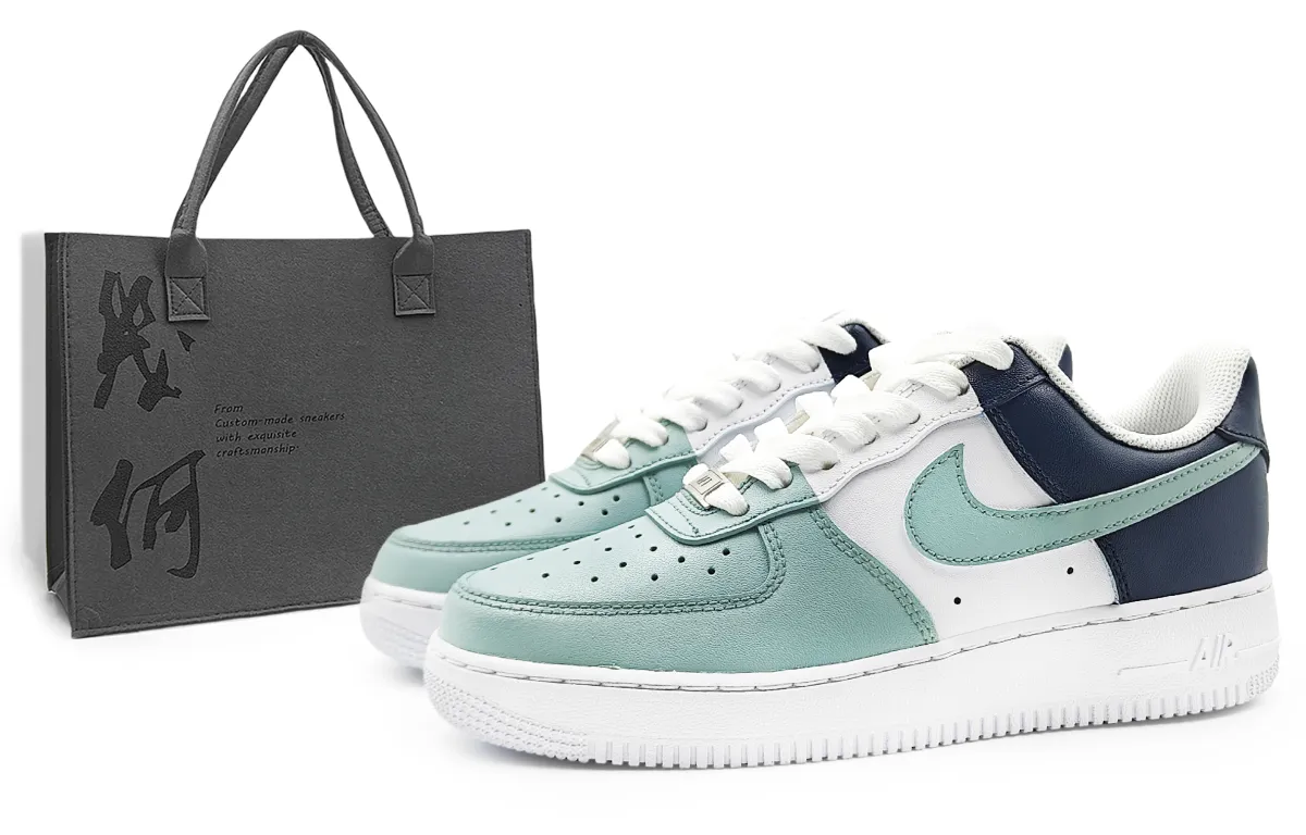 Nike Air Force 1 Abrasion Resistant Low top Skateboard Shoes Men's White Green