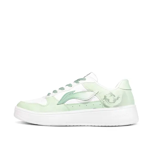 Li Ning Floating Boat Slip Resistant, Abrasion Resistant, Breathable Low top Skateboard Shoes Men's Green White