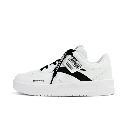 Anta Easy Synthetic Leather Wear resistant And Lightweight Low top Skateboard Shoes Men's Black White