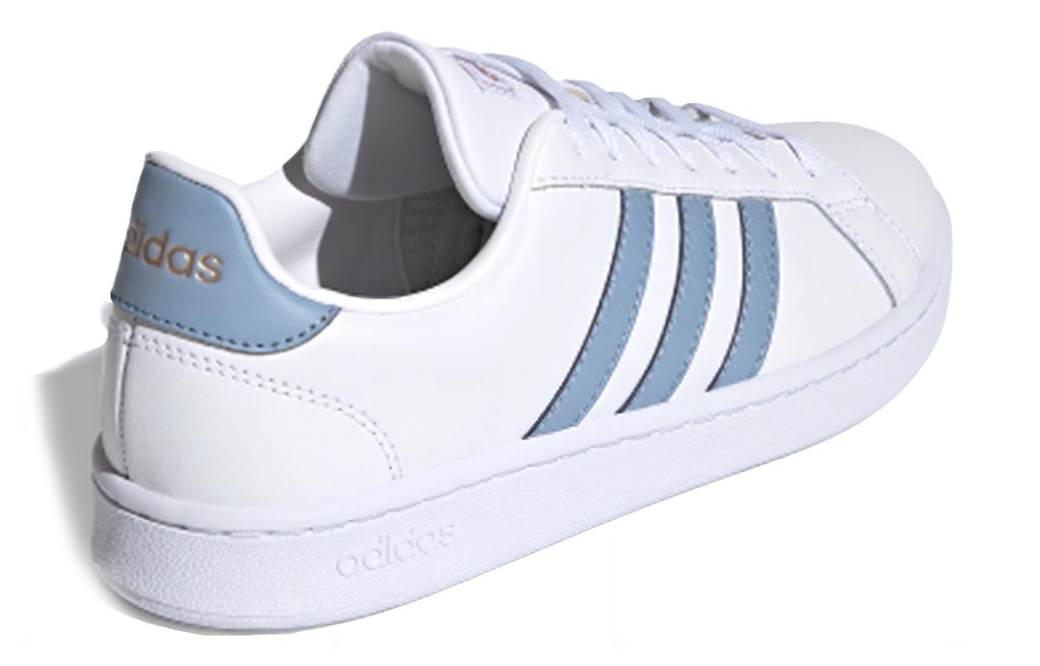 Женские кеды adidas neo GRAND COURT (бело-сине-серые) — Белый / синийсерый — фото 4