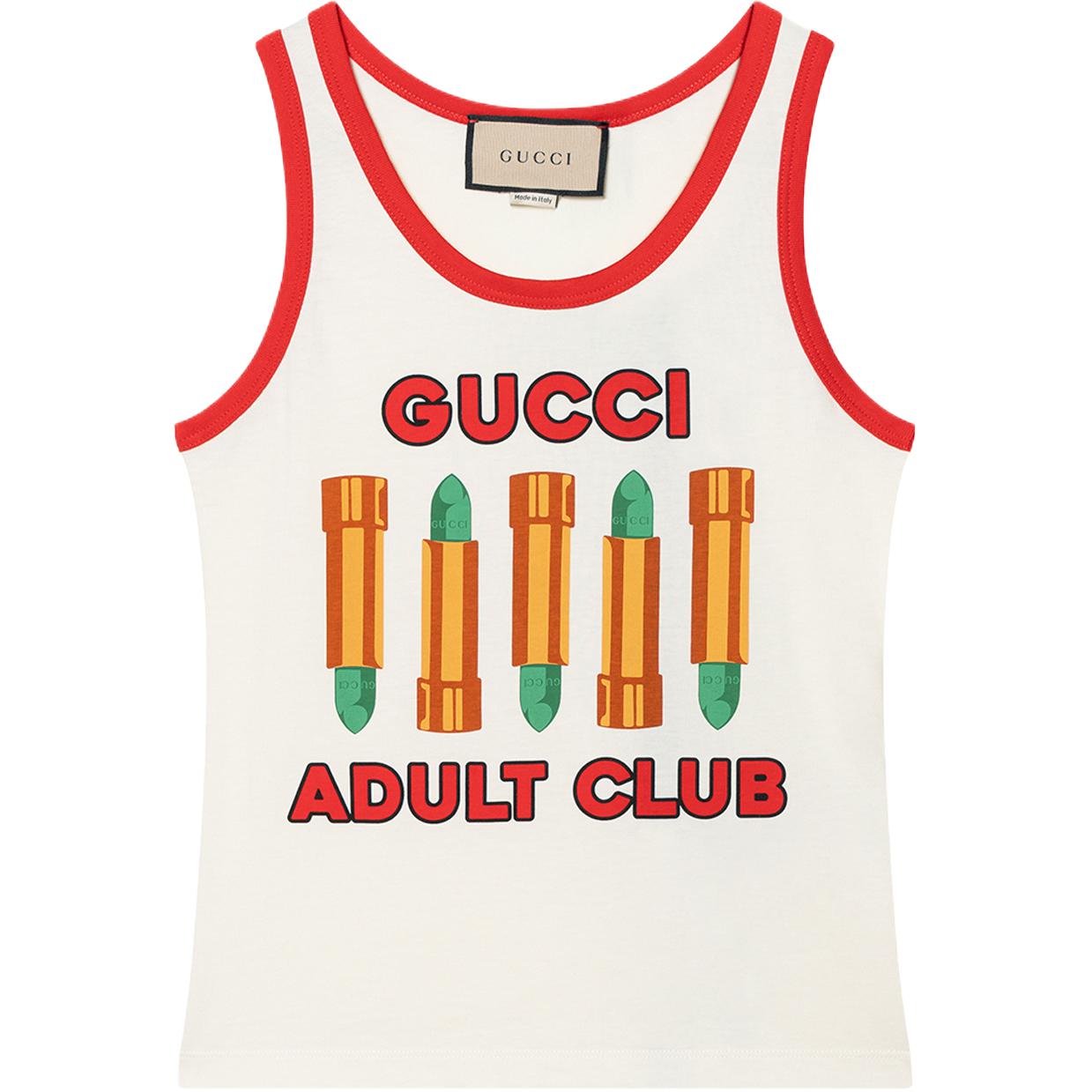 Женская футболка Gucci Logo Tank Top (белая)