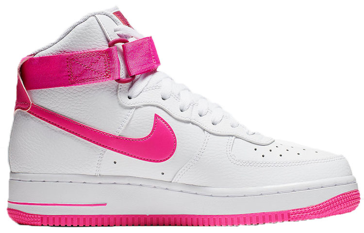 Женские кроссовки Nike Air Force 1 (бело-розовые) — фото 2