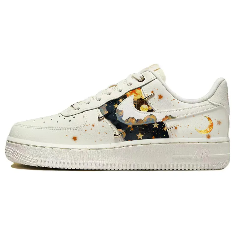 Nike Air Force 1 Dreamy Galaxy, Wish Moon Low top Skateboard Shoes Women's White