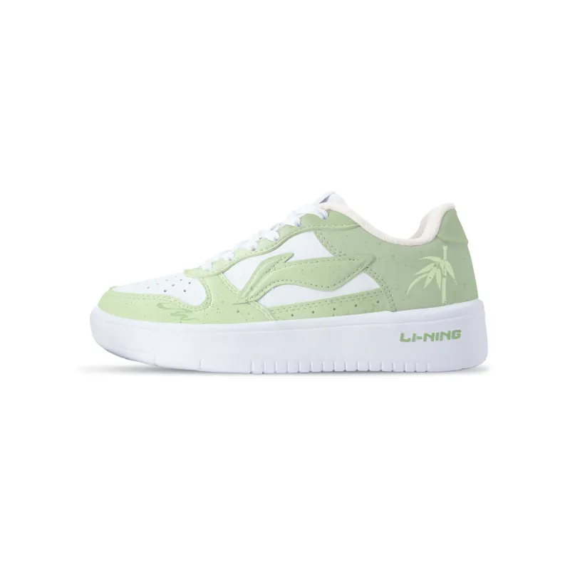 Li Ning Floating Boat Slip Resistant Cushioning Abrasion Resistant Low top Skateboard Shoes Women's Light Green