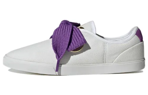 Adidas Originals Sleek Skateboard Shoes Women's Low Top White/Purple