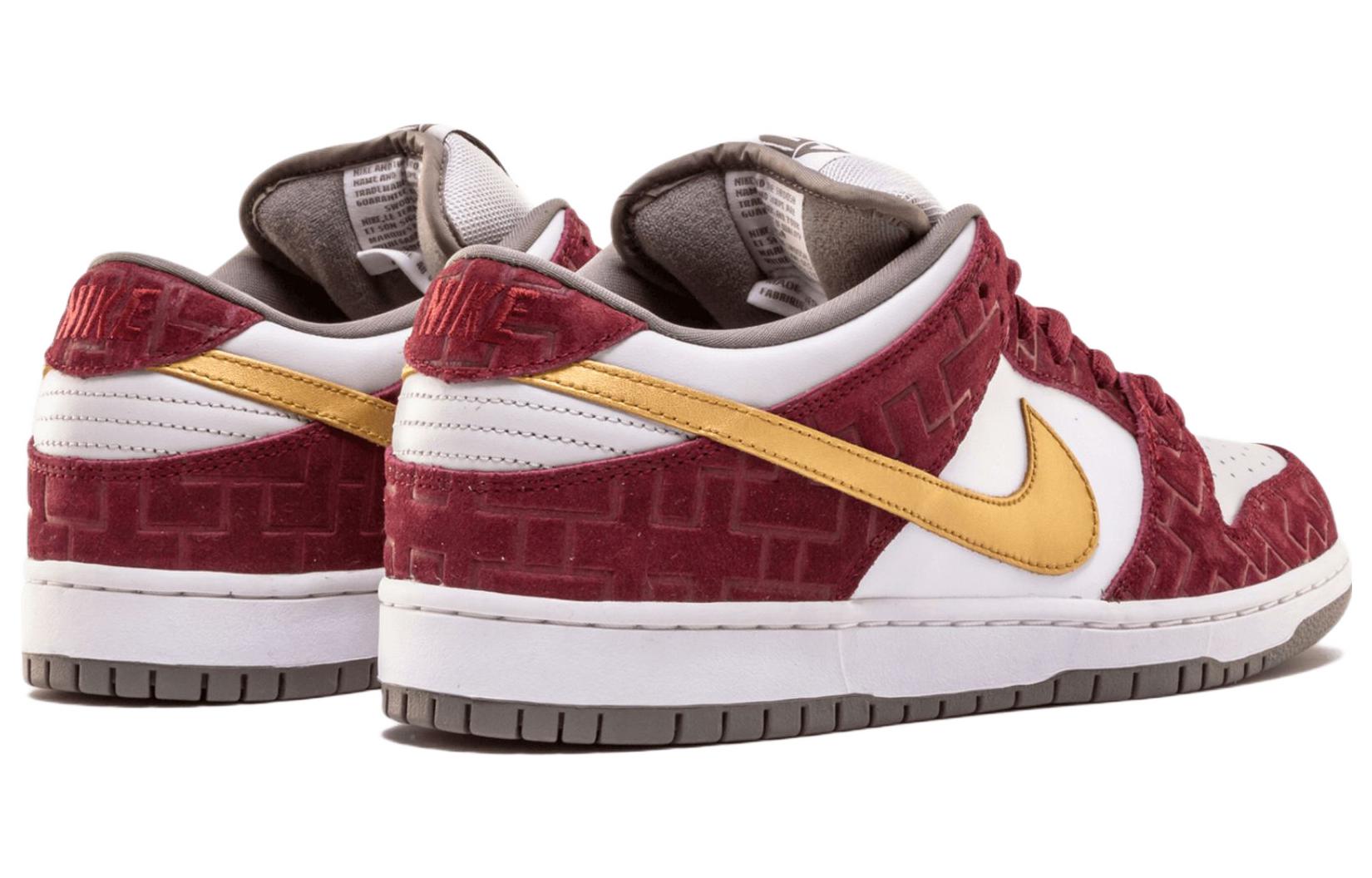 Кеды Nike Dunk SB Shanghai (бело-красные) — 白/金属黄金/红木色 — фото 4