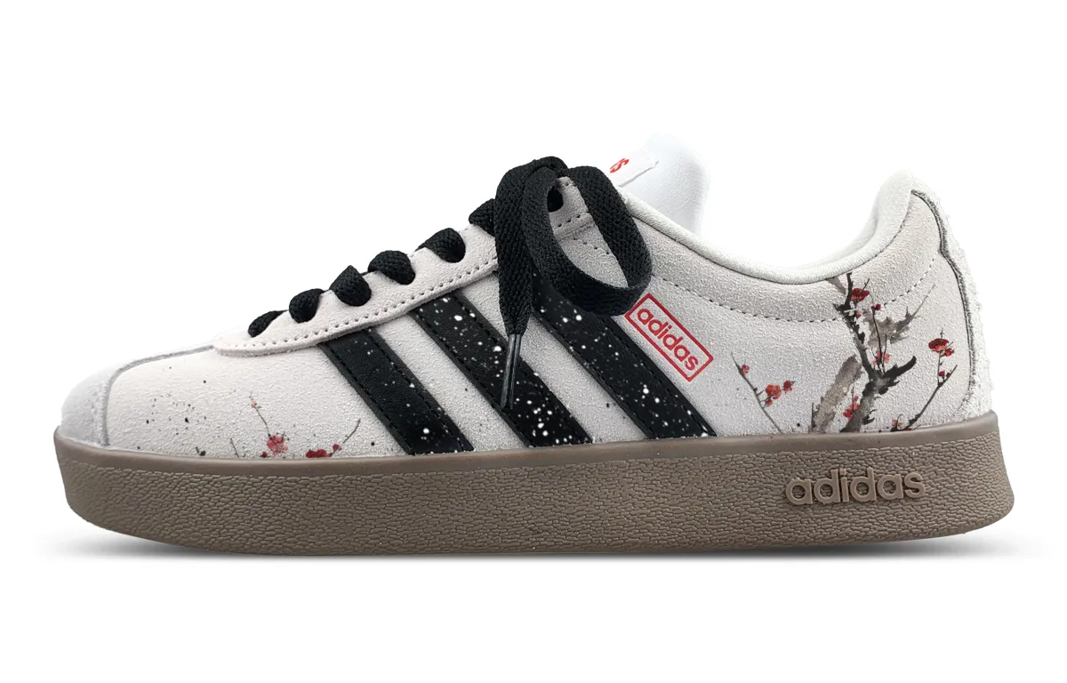 Adidas VL COURT 2.0 Low top Skateboard Shoes Unisex Black White Gray