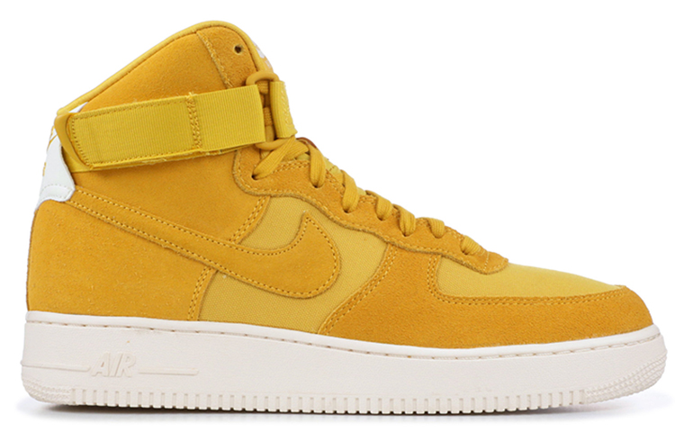 Мужские кроссовки Nike Air Force 1 Suede (желто-белые) — фото 2