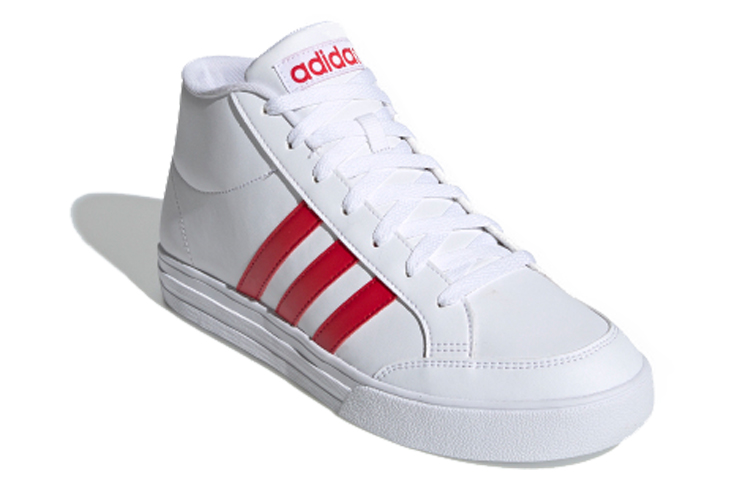 Мужские кеды adidas neo Vs Set (бело-красные) — Белый / красный — фото 2
