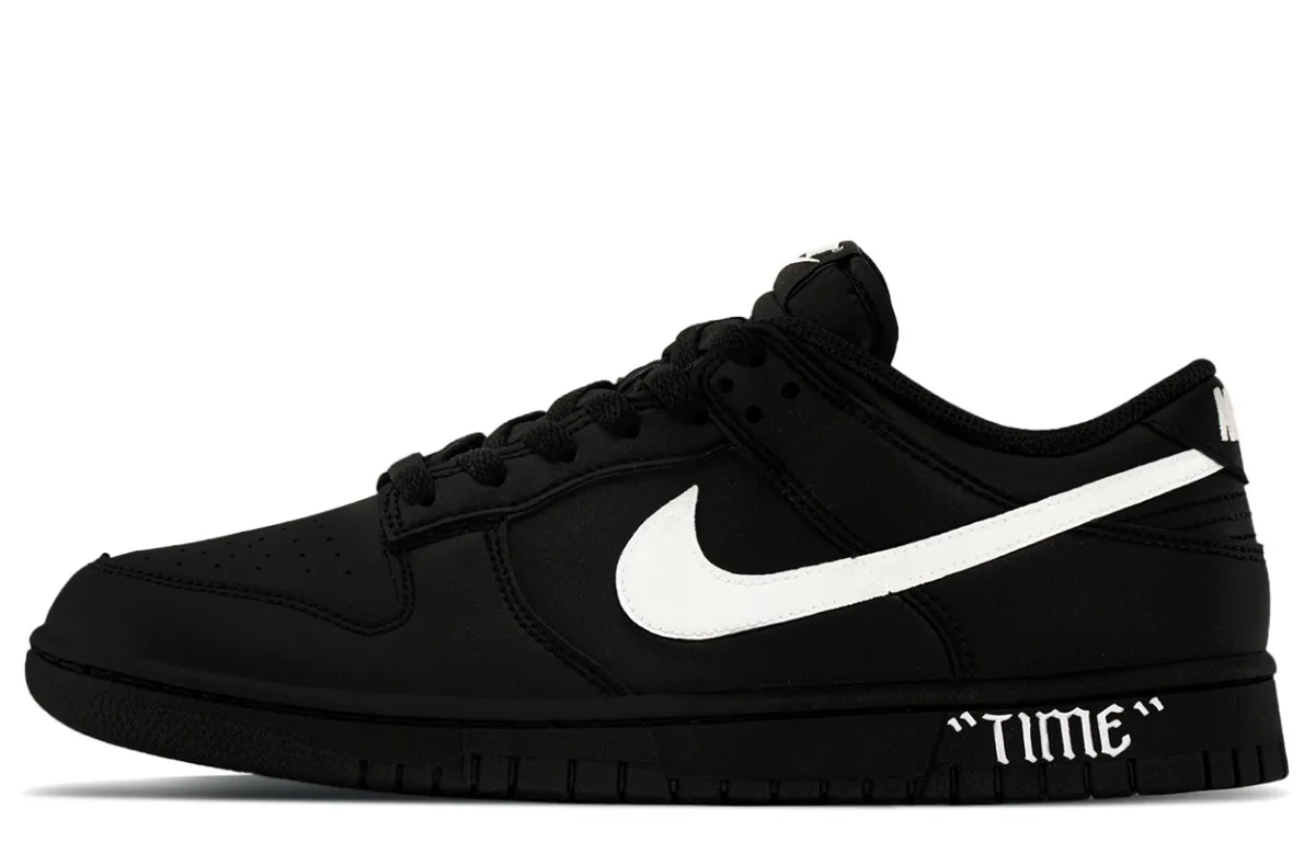 Nike Dunk Slip Resistant Cushioning Abrasion Resistant Breathable Low top Skateboard Shoes Unisex Black White