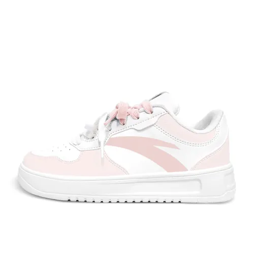 Anta Easy Synthetic Leather Low top Skateboard Shoes Women's Pink