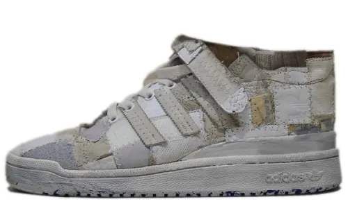 Adidas Originals FORUM Comfortable And Breathable Low top Skateboard Shoes Unisex White Gray