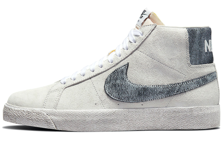 Nike SB Zoom Blazer SB \"Faded\" Comfortable, non-slip, shock-absorbing and wear-resistant, mid-top sneakers, same style for men and women, faded gray