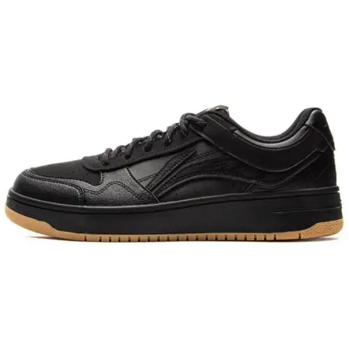 Li Ning Tianji Slip Resistant Cushioning Abrasion Resistant Lightweight Low top Skateboard Shoes Men's Black
