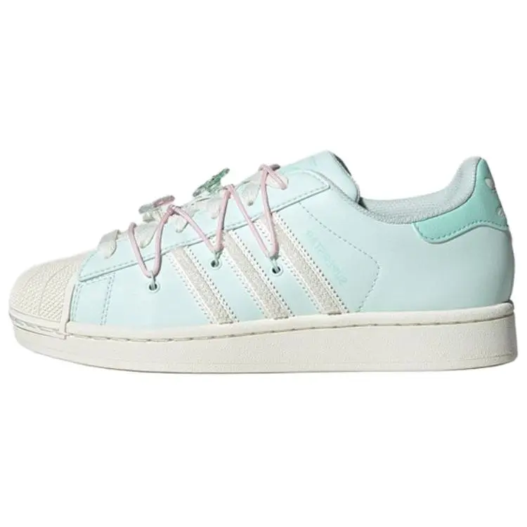 Adidas Originals Superstar 2 Abrasion Resistant Low top Skateboard Shoes Women's Green
