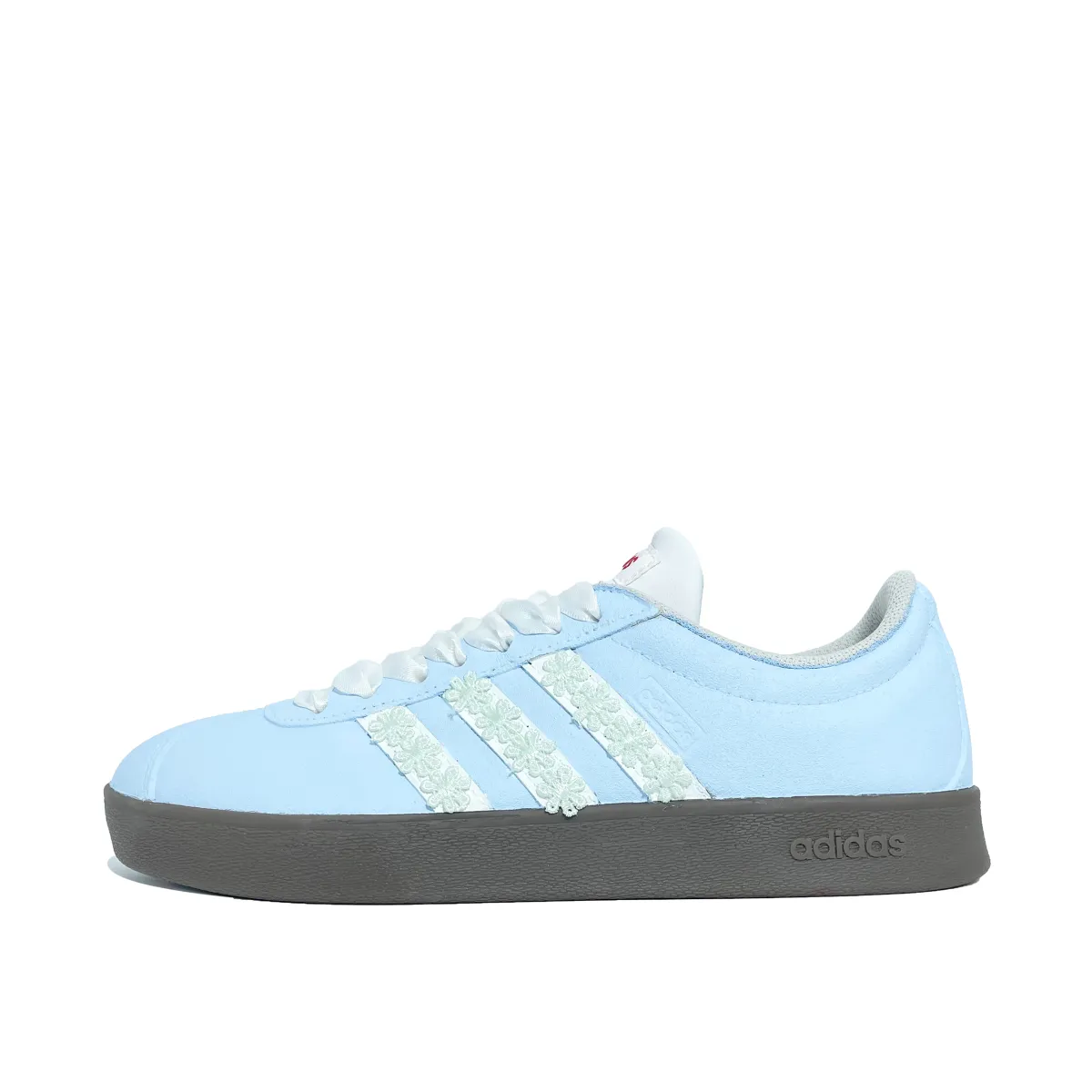 Adidas VL COURT 2.0 Little Orchid Lightweight Low top Skateboard Shoes Unisex Blue White