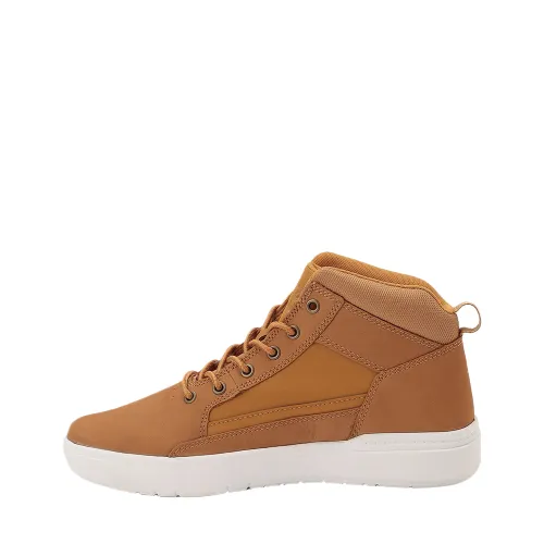 Timberland Allston Leather High top Skateboard Shoes Men's Brown