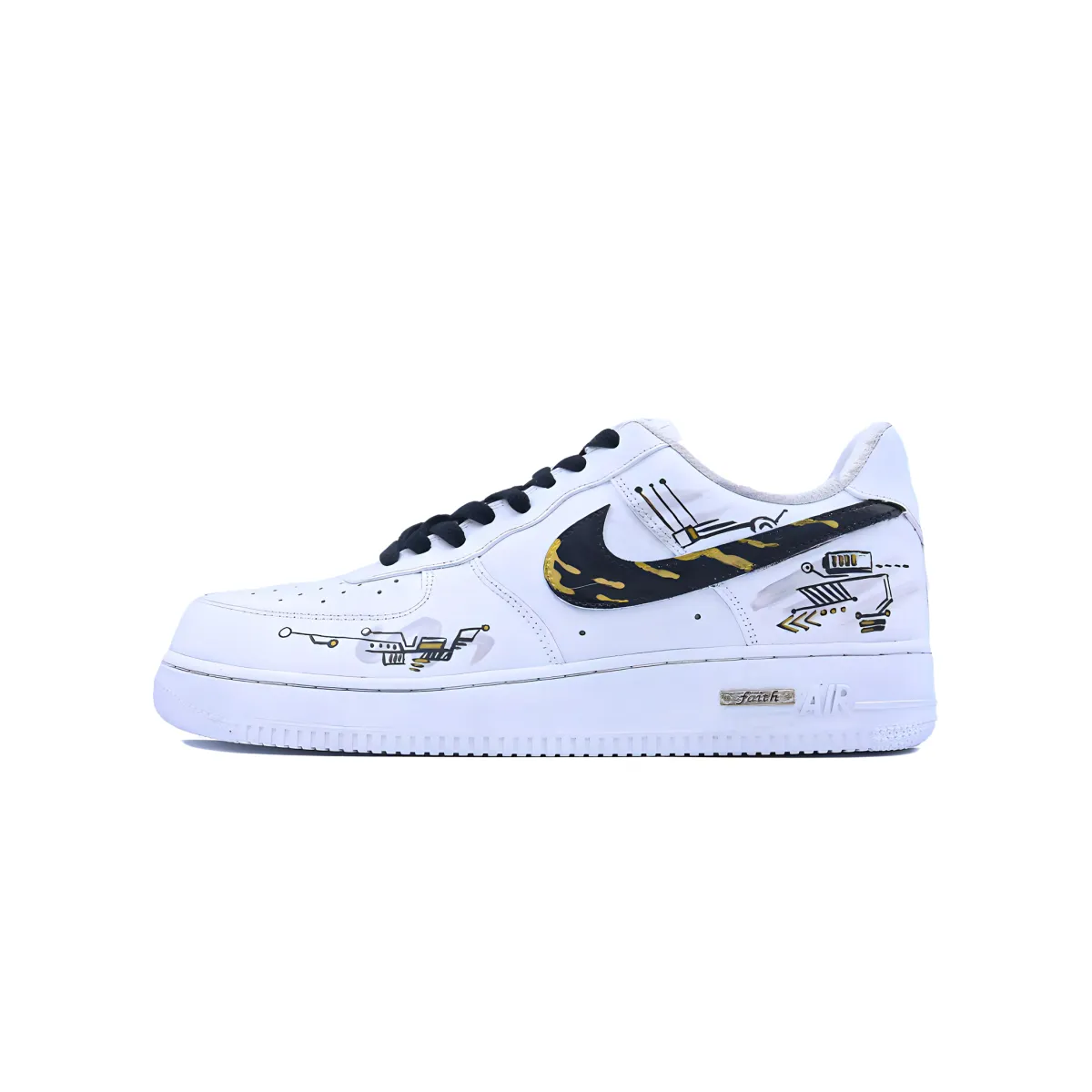 Nike Air Force 1 Singularity, Mechanical Spirit Cow Leather Abrasion Resistant Low top Skateboard Shoes Unisex