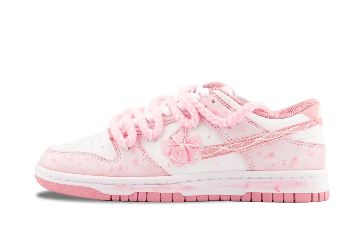 Nike Dunk Cherry Blossom Rain Abrasion Resistant Low top Skateboard Shoes Women's Pink