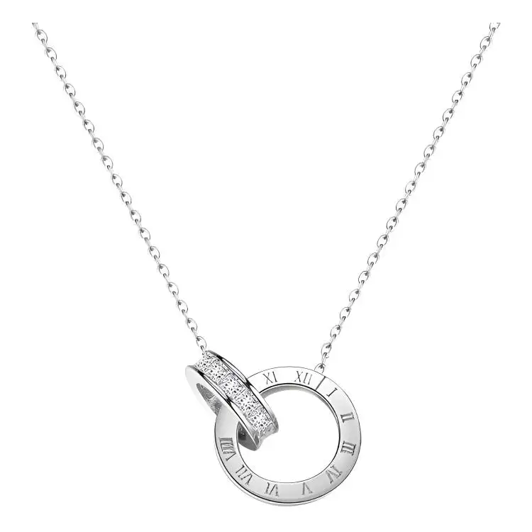 VSENSE.CN 925 Silver Zircon Necklaces Unisex