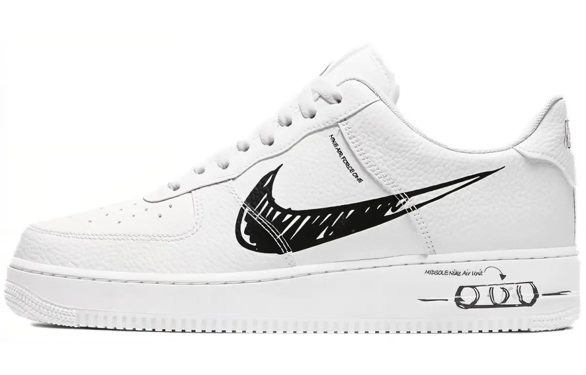 Nike Air Force 1 Low Sketch White Black