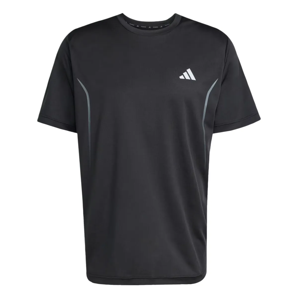 Adidas T-Shirts Men's Black Crew Neck Moderate Straight Fit