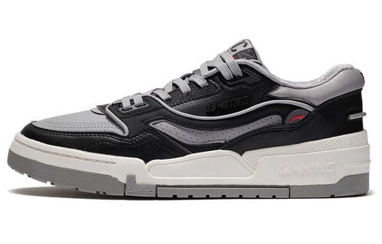 LiNing Li Ning 001 BTC BTC two-layer suede leather, non-slip, shock-absorbing and wear-resistant, low-cut sneakers, men's style, snow gray