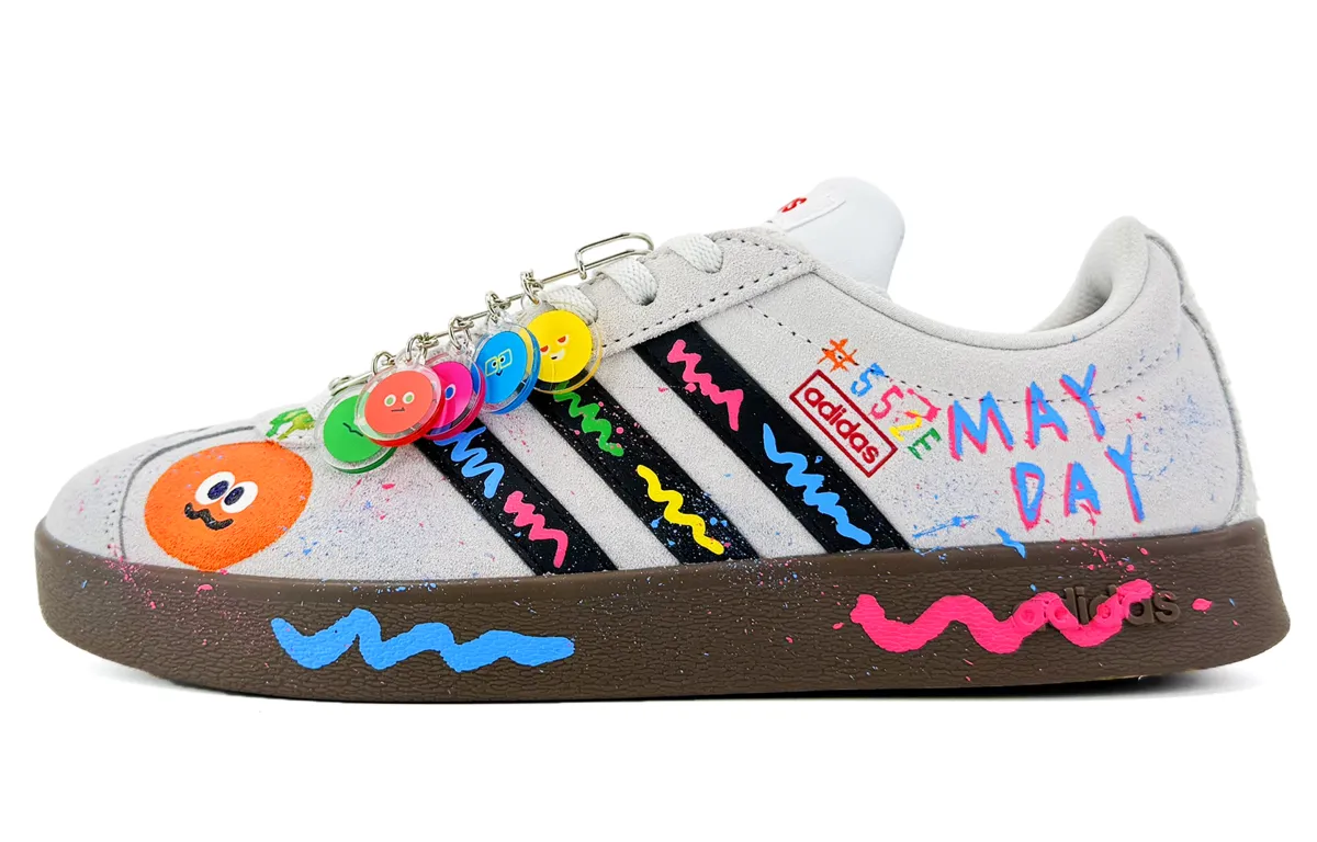 Adidas VL COURT 2.0 Lifestyle Sui Xin, May Carrot Low top Skateboard Shoes Unisex Gray