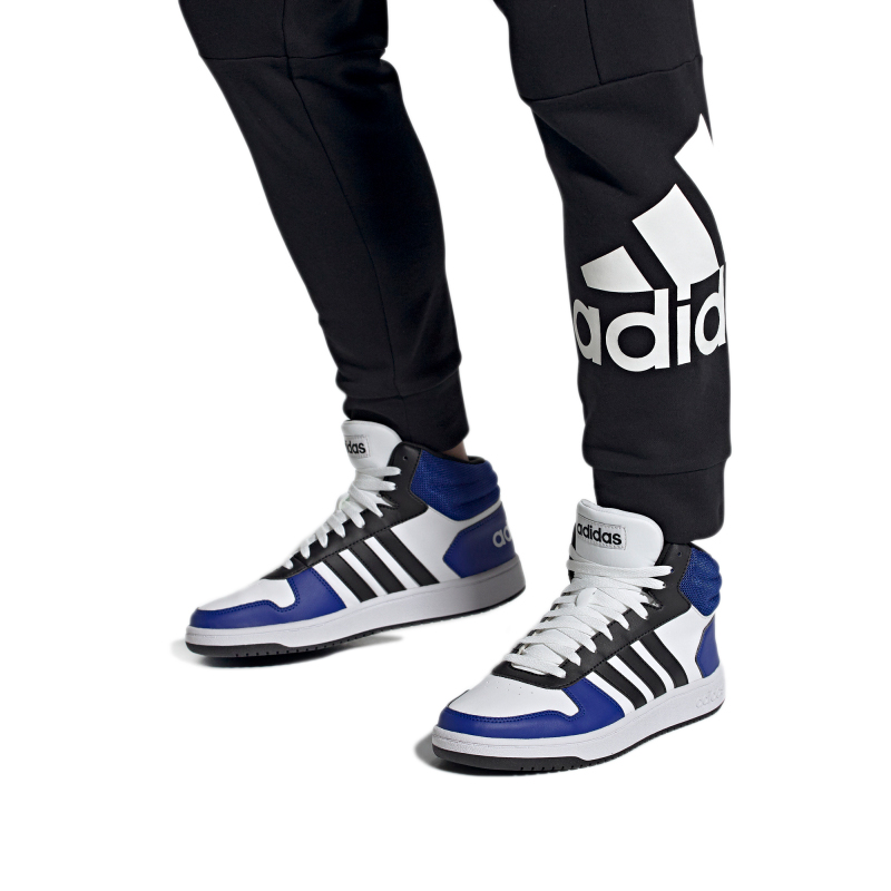 Мужские кеды adidas neo Hoops 2.0 (бело-синие) — фото 8