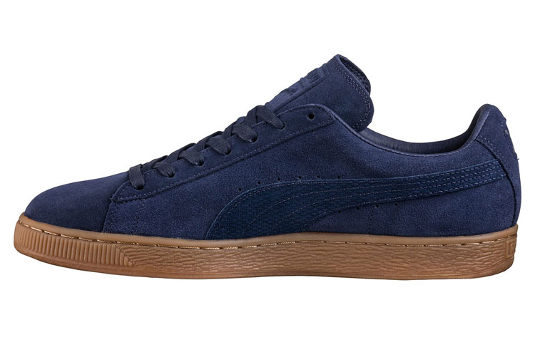 PUMA Suede Skateboard Shoes Men's Low Top Blue