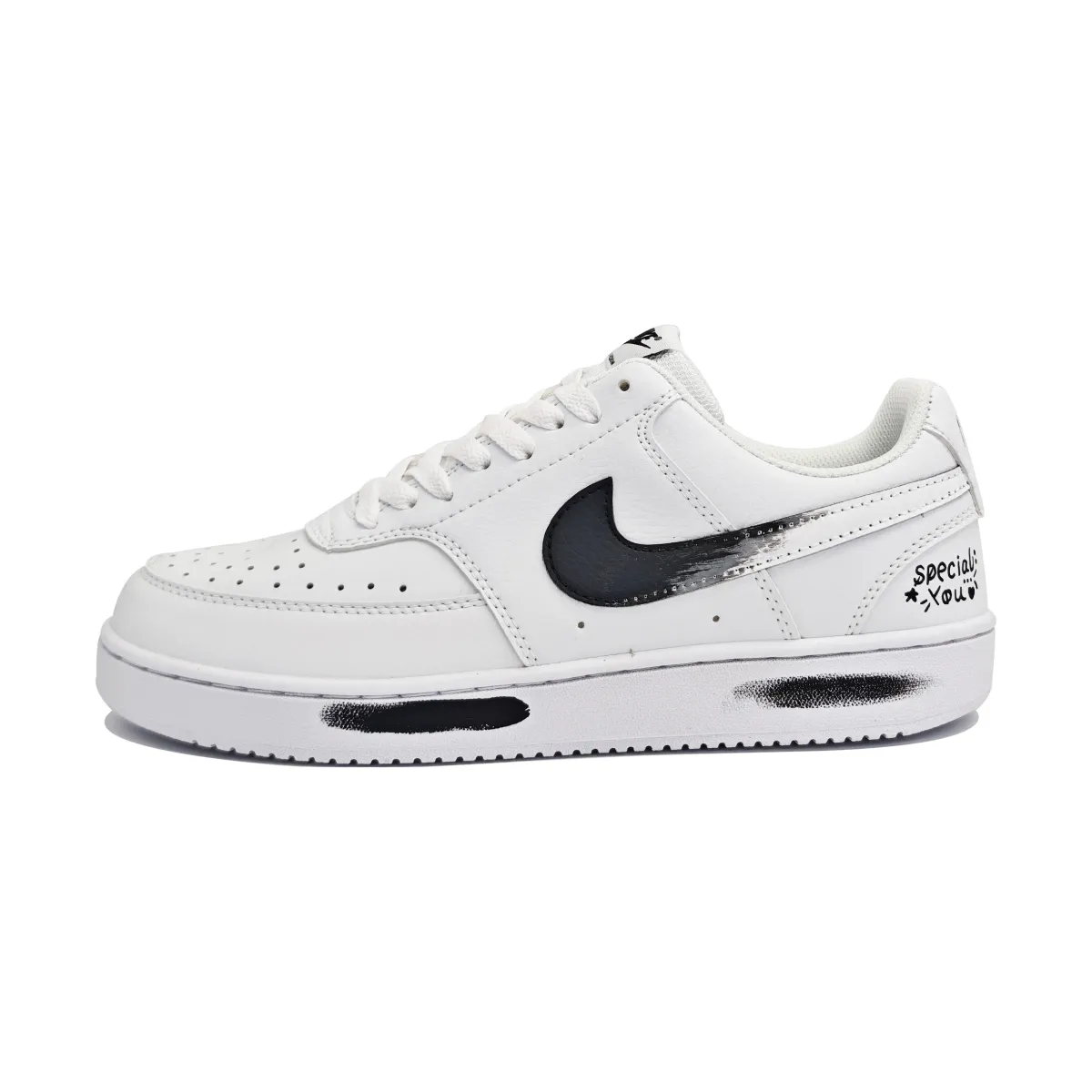 Nike Court Vision 1 Special You Low top Skateboard Shoes Unisex Black White