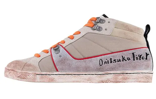Onitsuka Tiger Fabre RB Skateboard Shoes Unisex Mid Top Gray/Orange