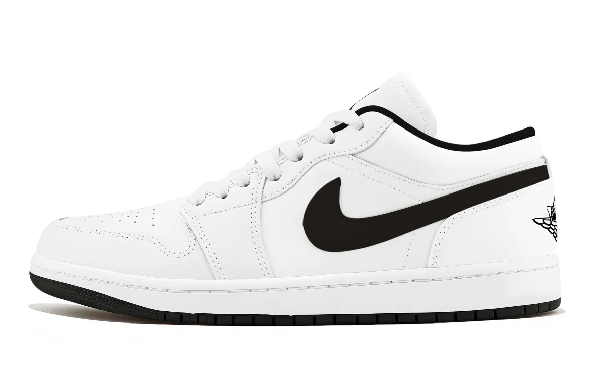 Jordan Air Jordan 1 Abrasion Resistant Abrasion Resistant Low top Skateboard Shoes Unisex Pure White