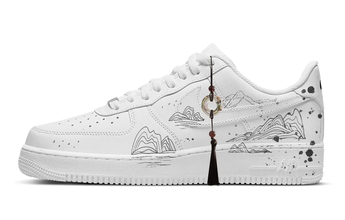 Nike Air Force 107 Ink Mountain Walk Cow Leather Slip Resistant Abrasion Resistant Low top Skateboard Shoes Unisex