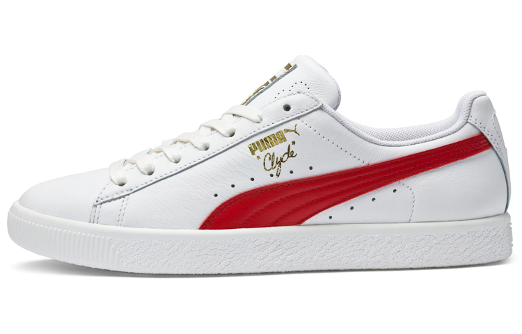 PUMA Clyde Leather Foil White Cherry