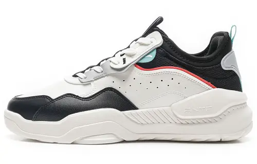 ANTA Skateboard Shoes Men's Low Top White/Black/Gray