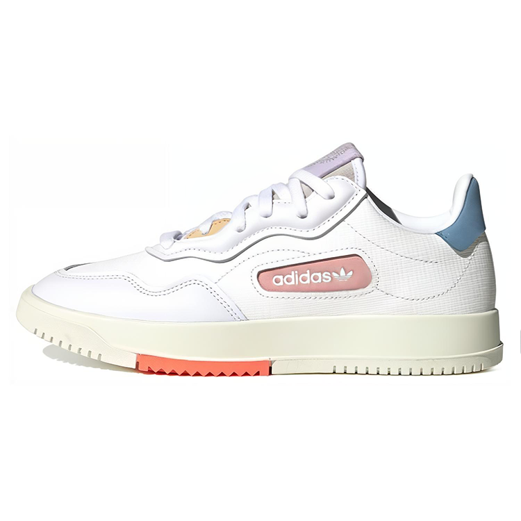 Женские кеды adidas originals Premiere Sc (бело-фиолетово-розовые) — фото 1