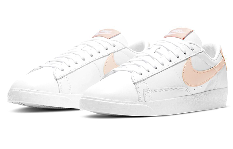 Женские кеды Nike Blazer LE (бледно-оранжево-белые) — фото 3