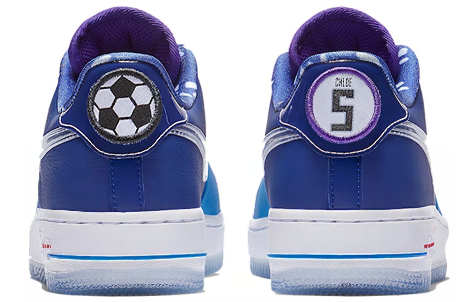 Женские кроссовки Nike Air Force 1 (синий / белый / фиолетовый) — фото 4