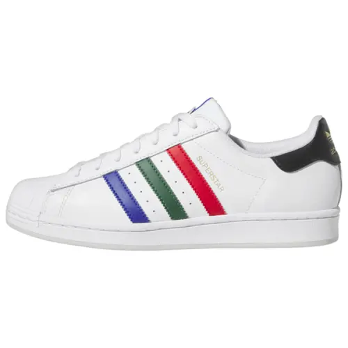 Adidas Superstar 'White Lucid Blue Scarlet Green'