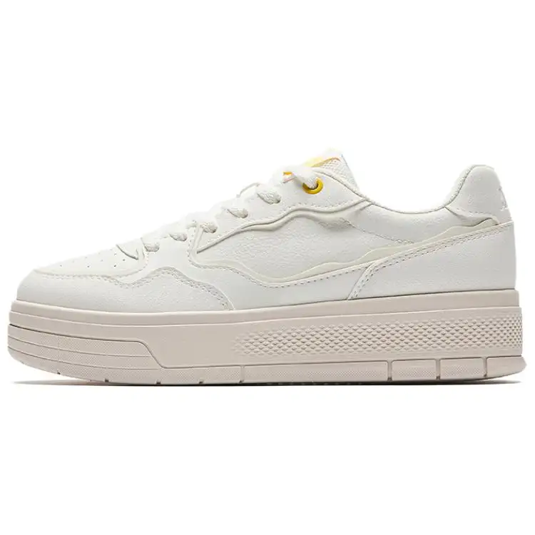 Anta Slip Resistant, Abrasion Resistant, Lightweight Low top Skateboard Shoes Women's Ivory White