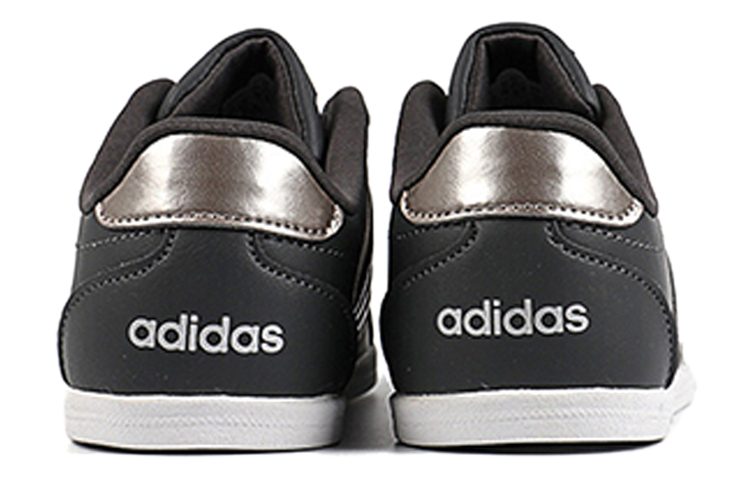 Женские кеды adidas neo Coneo Qt (черно-серебристые) — Чёрныйсеребристый — фото 4