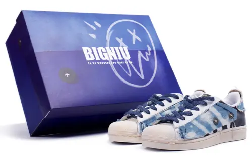 Adidas Originals Superstar Collection Skateboard Shoes Unisex Low Top Blue/White
